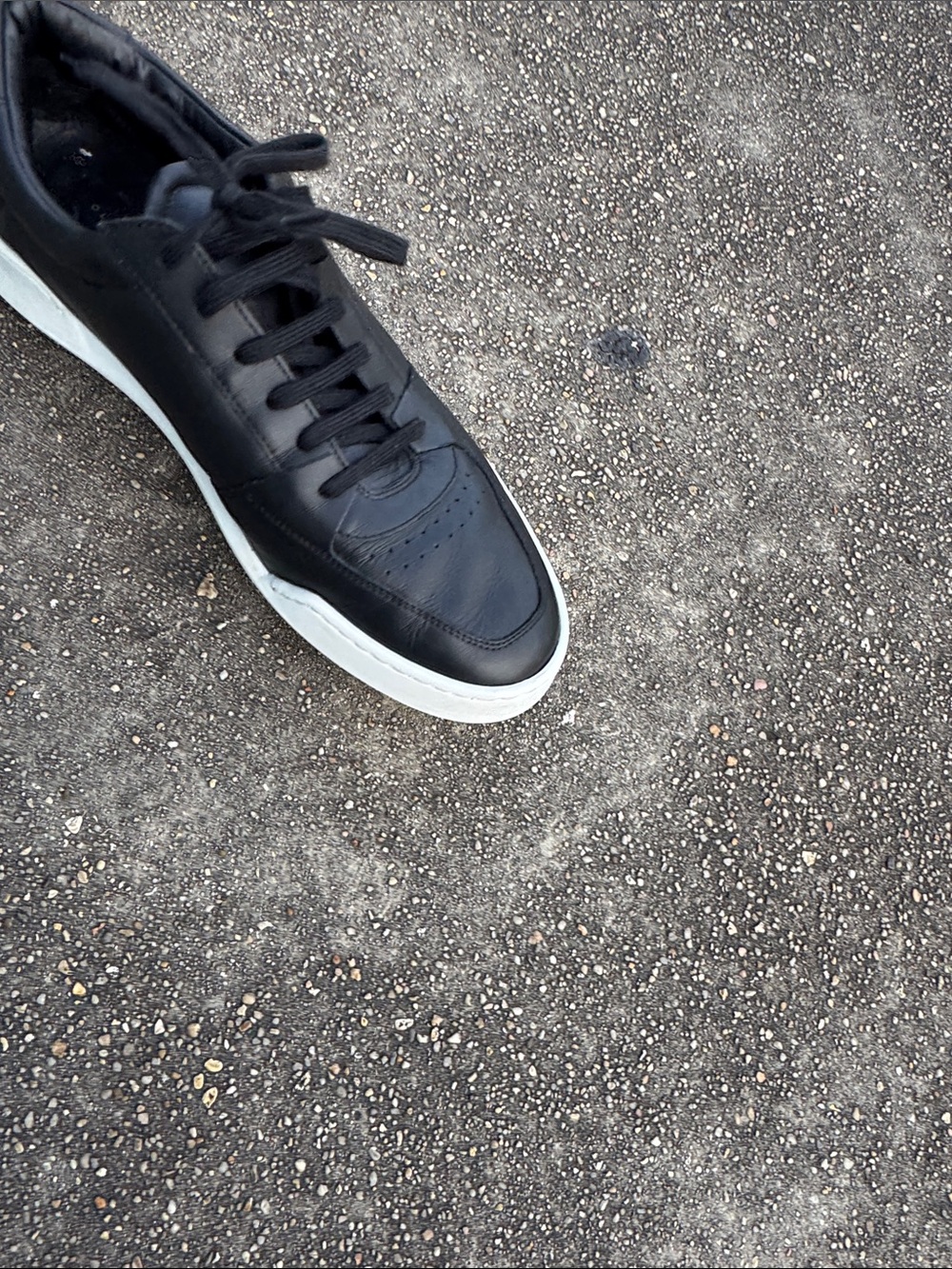 Oliver Cabell Black Leather Sneakers with White Soles 42 EU/9 US - Made In Italy - Picture 9 of 12
